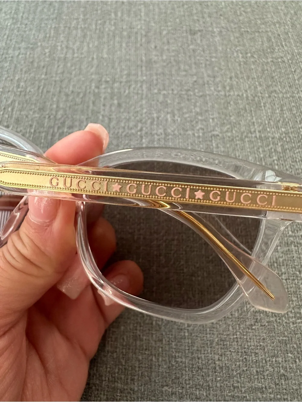 Gucci Transparent-Pink Sunglasses